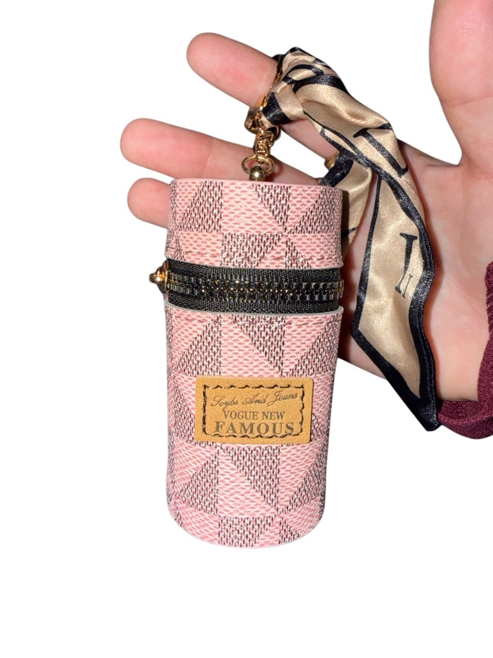Designer Inspired Lipstick Holder Keychain | Mini Cosmetic Case - Picture 3 of 4